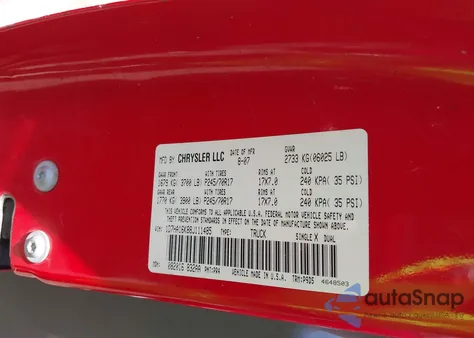 2008 Dodge Ram 1500 St/Sxt из США, поврежденный, VIN 1D7HA16K88J111485